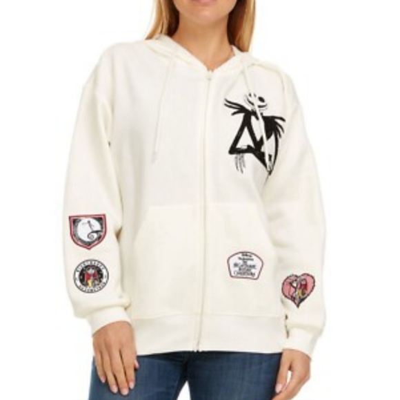 Disney Tops - NWT Disney Nightmare Before Christmas Womens Hoodie Fleece Full Zip Size M